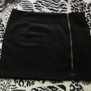 Black mini skirt with zipper